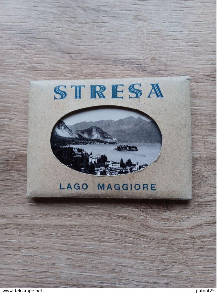 Ancienne Petite Pochette Touristique Stresa Lago Maggiore 20 Vues Noir Et Blanc - Sonstige & Ohne Zuordnung