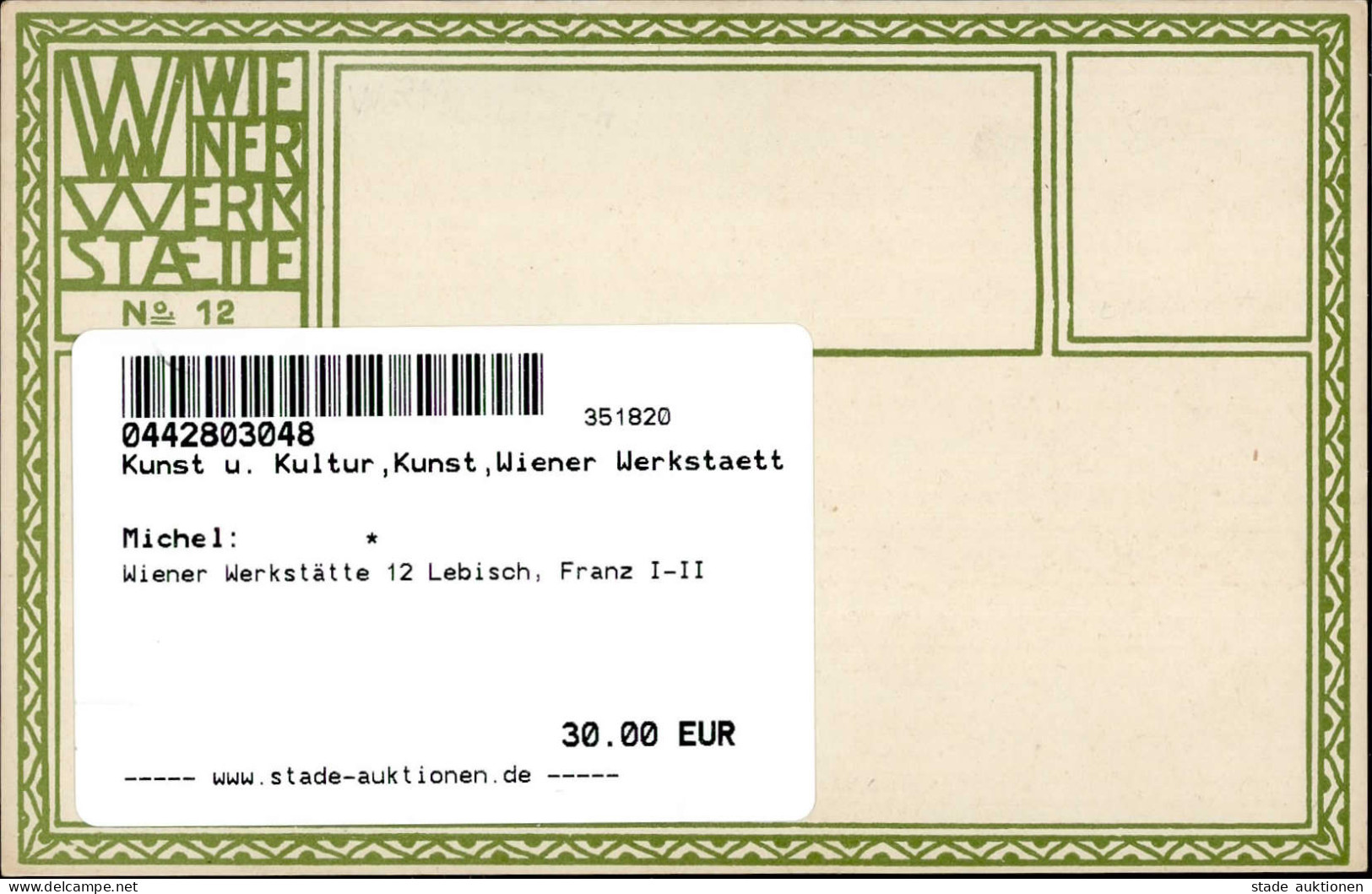 Wiener Werkstätte 12 Lebisch, Franz I-II - Wiener Werkstaetten