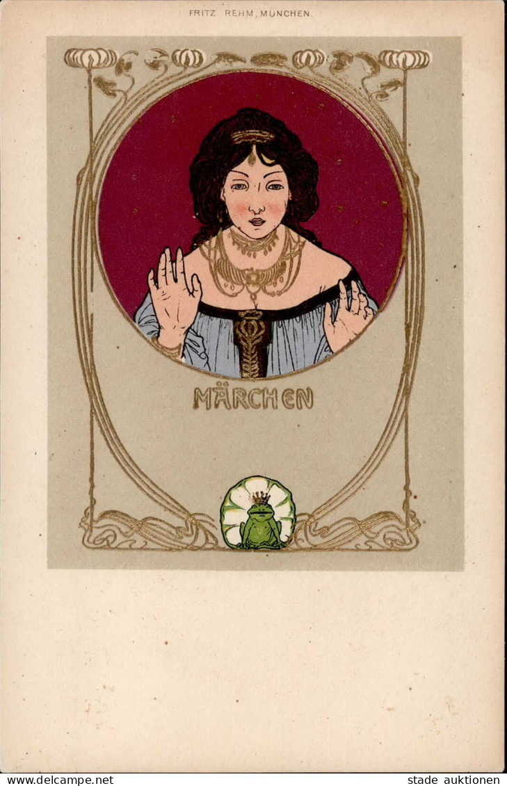 Jugendstil Märchen Prägekarte I-II Art Nouveau - Autres & Non Classés