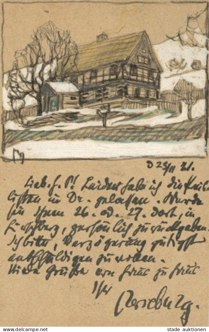 Merseburg, Otto Wilhelm Handgemalte Und Handgeschrieben AK 1921 I-II - Autres & Non Classés