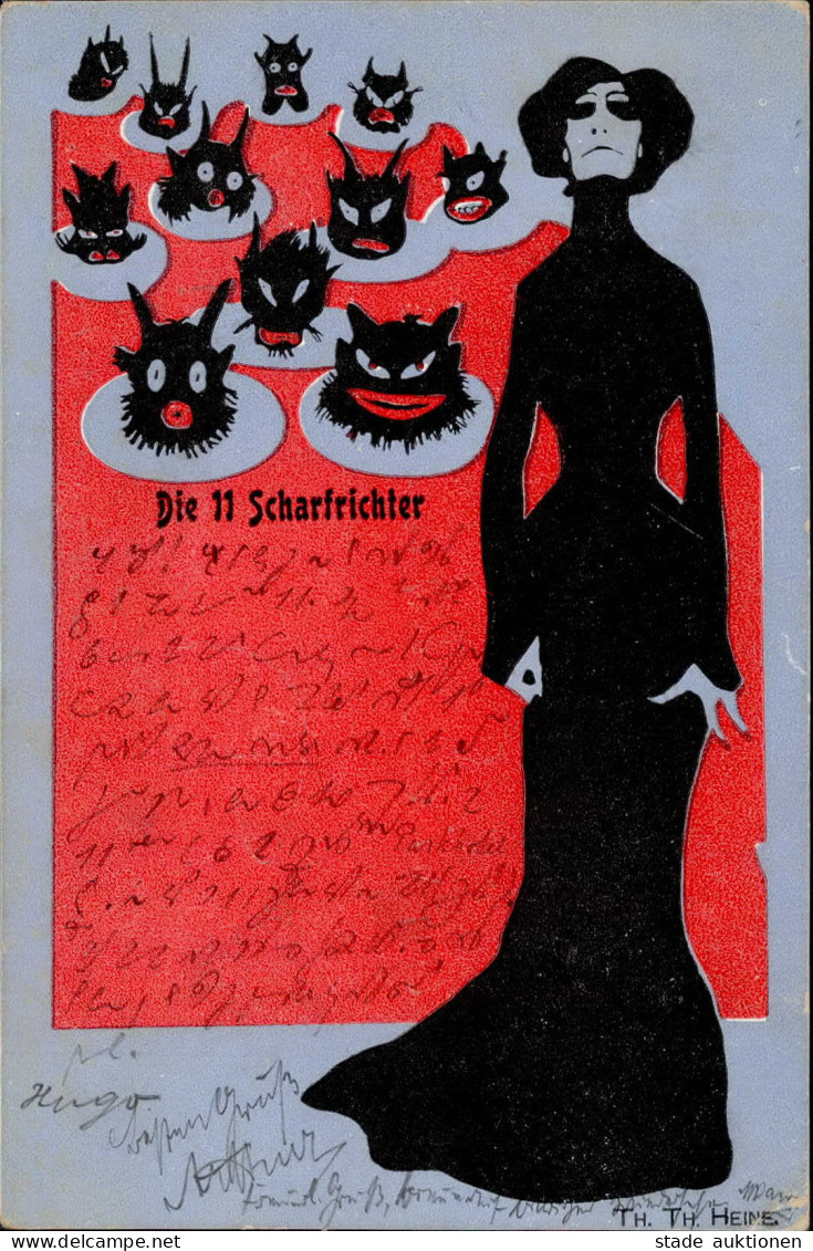 Kunstgeschichte München Heine, Thomas Theodor Die 11 Schafrichter I-II (kleiner Eckbug) - Other & Unclassified