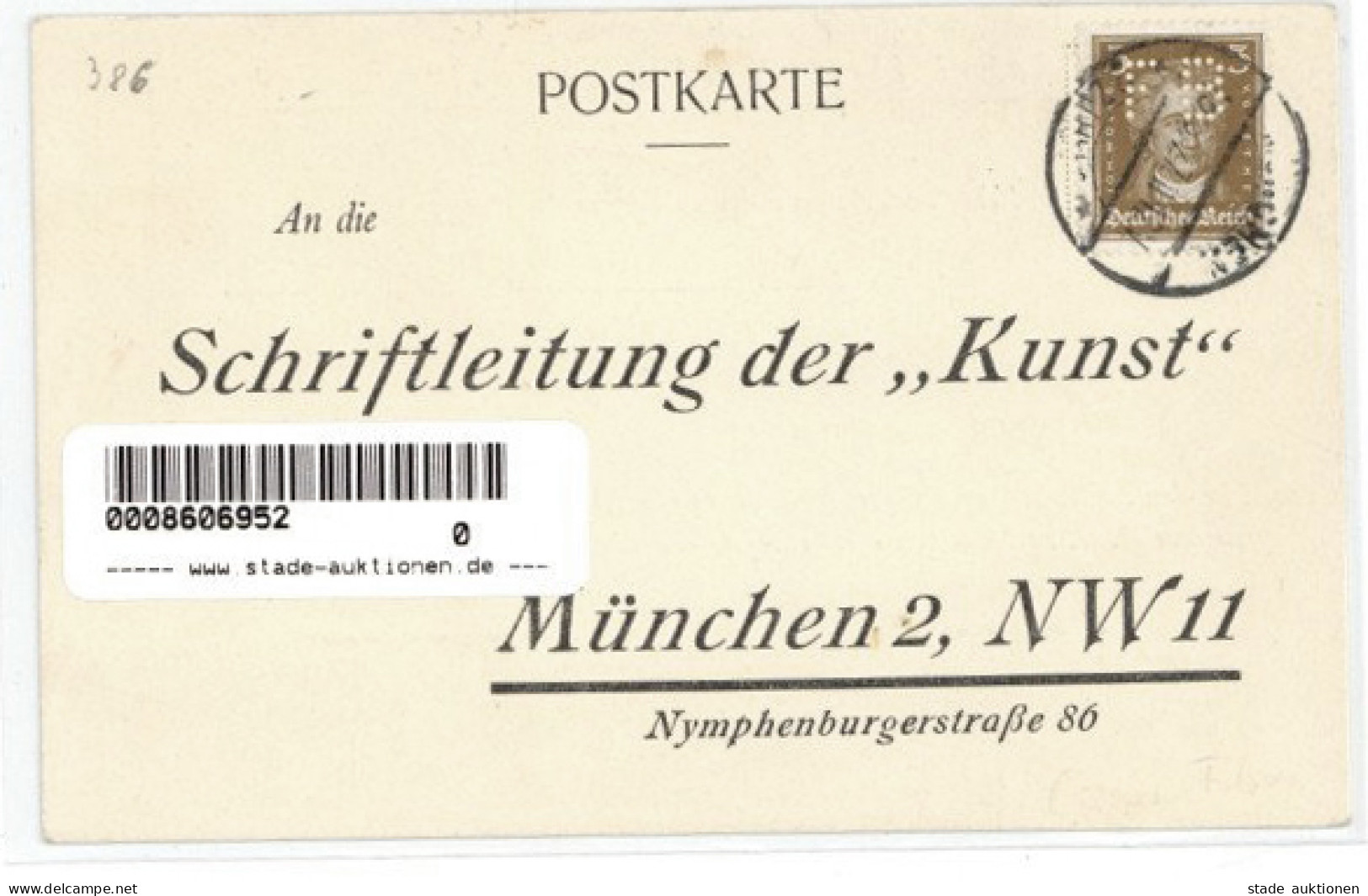 Kunstgeschichte München Caspar-Filser, Maria Handschriftlich Ausgefüllte Karte Für Die Zeitschrift Kunst Für Alle 1927 I - Sonstige & Ohne Zuordnung