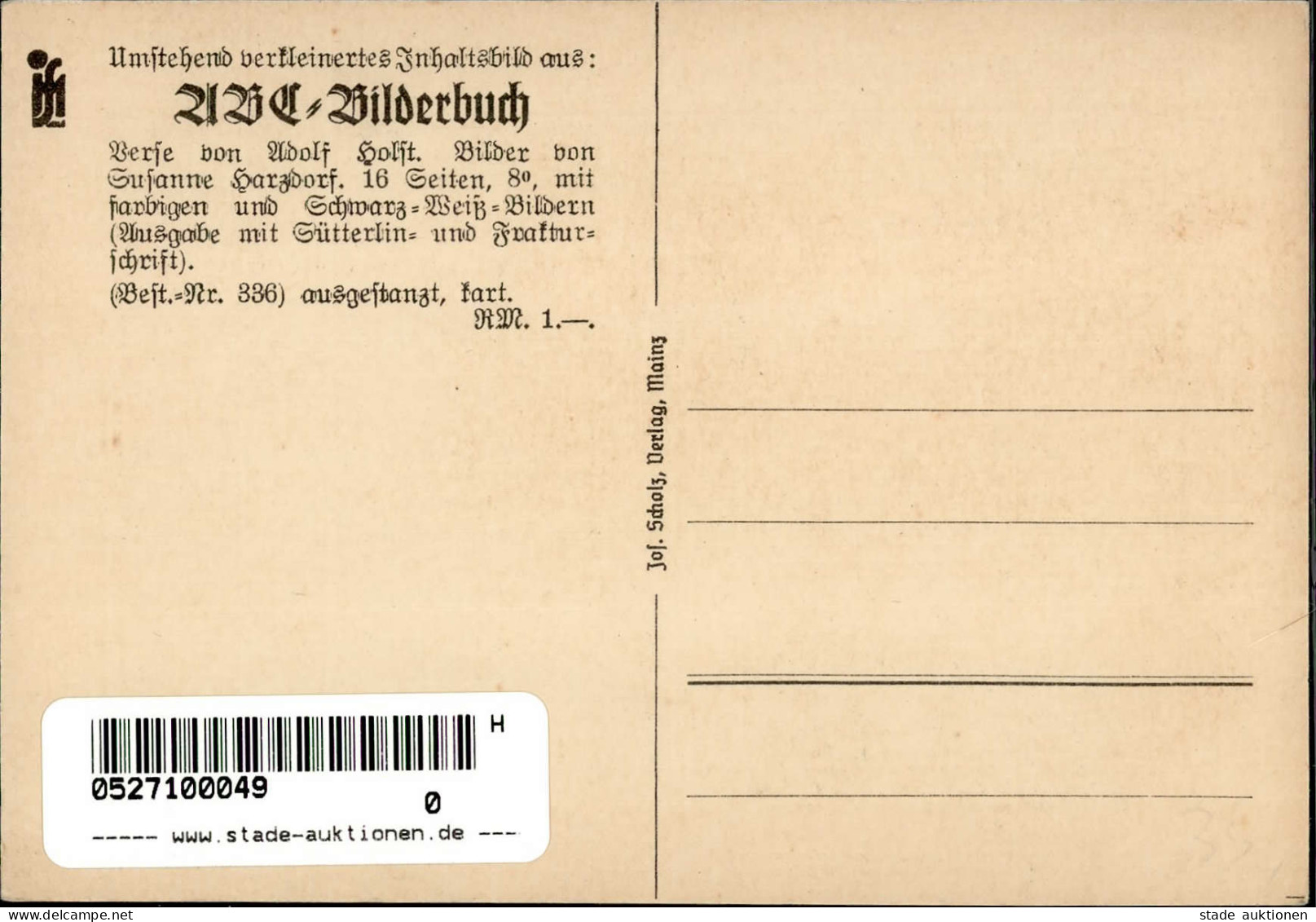 Kunstgeschichte Aus Der Sammlung Von Scholz Kunstler-Bilderbücher I-II (kl. Eckbug) - Non Classés
