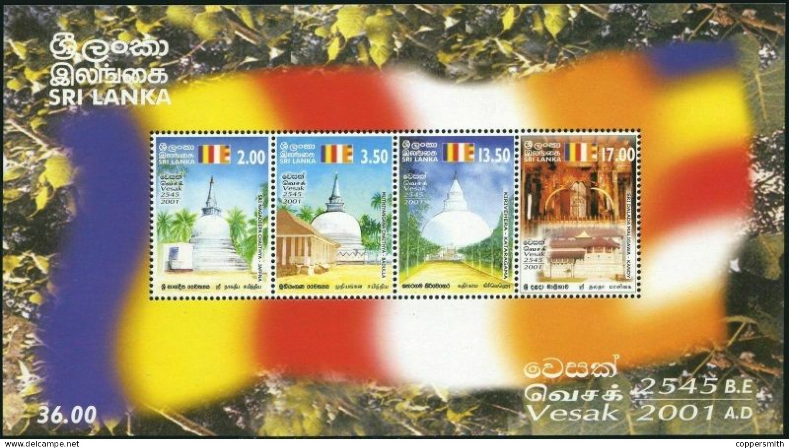 (0576) Sri Lanka  2001 / Culture / Vesak Sheet / Bf / Bloc / Read   ** / Mnh Michel BL 84 - Sri Lanka (Ceilán) (1948-...)