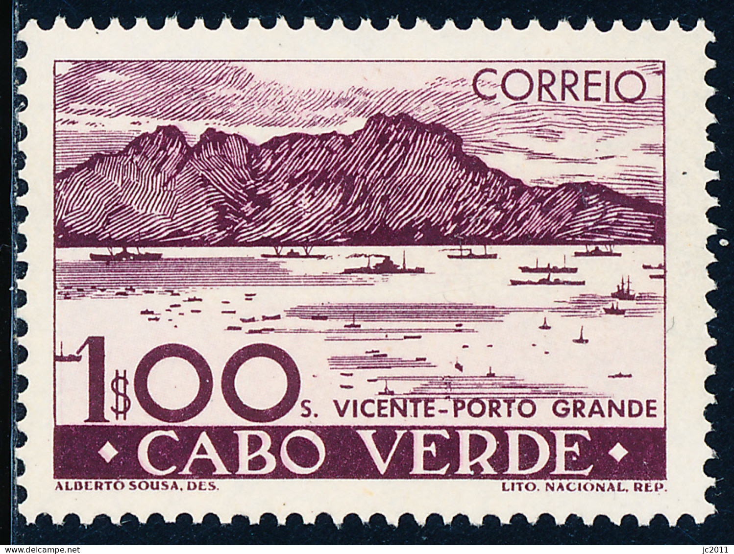 Cabo Verde - 1948 - Views / S. Vicente - Porto Grande - MNG - Isola Di Capo Verde