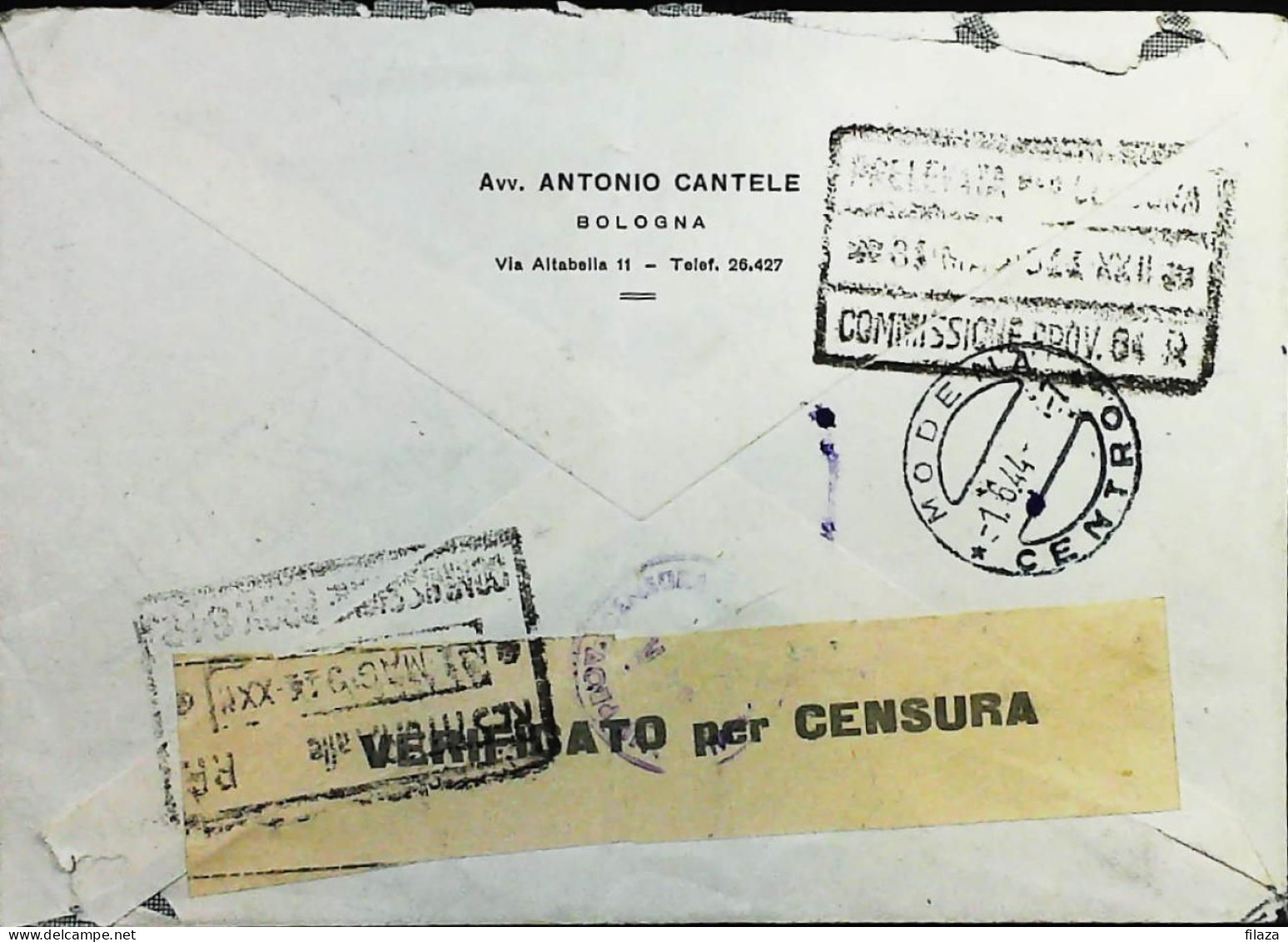 RSI 1943 - 1945 Lettera Da Bologna  - S7478 - Marcophilia