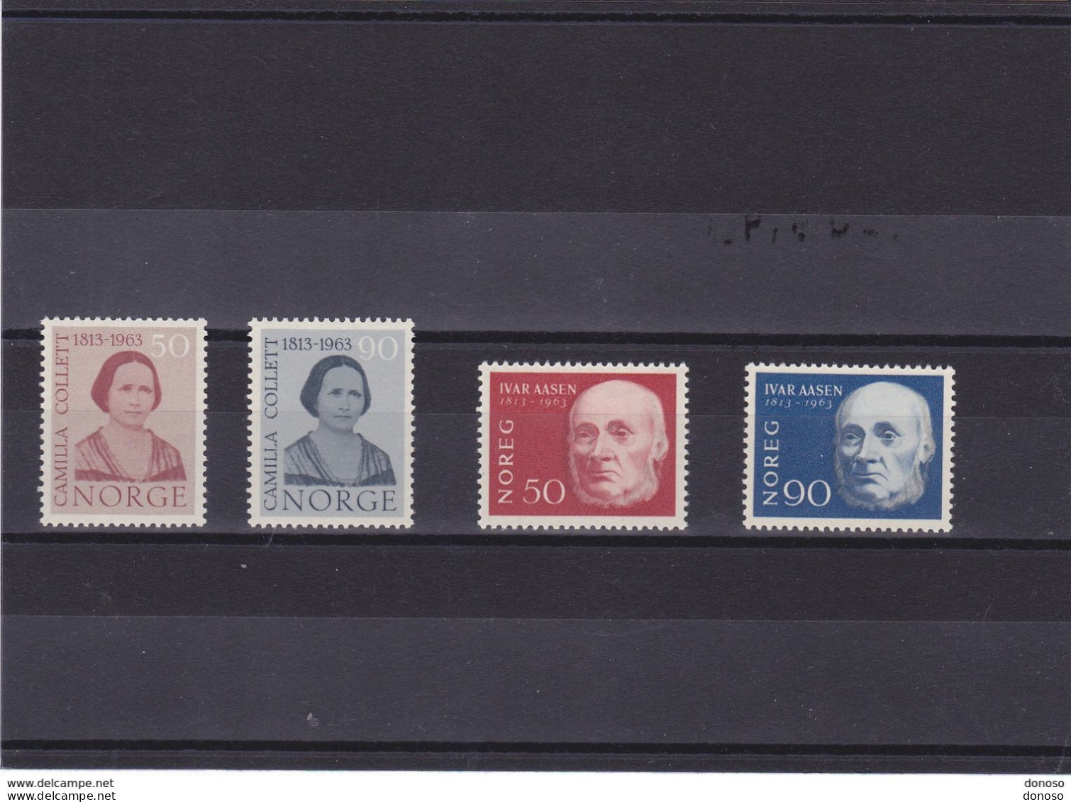 NORVEGE 1963  Collet Auteur Dramatique, Aase Poète Yvert 450-451 + 458-459 NEUF** MNH Cote : 5,50 Euros - Ungebraucht