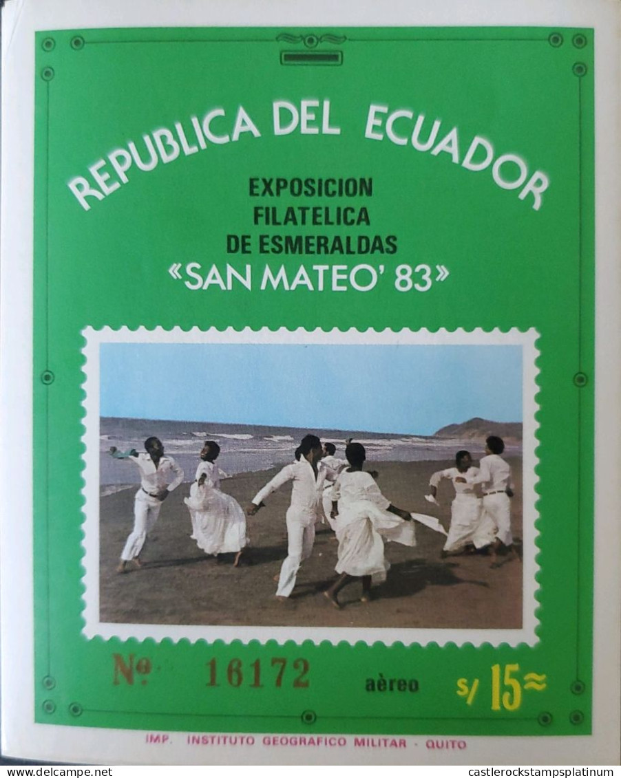 OH) 1983 ECUADOR, SAN MATEO, 1983 ESMERALDAS - EMERALDS, LA MARIMBA . FOLKLORE - CULTURE, TRADITIONAL COSTUMES, XF - Ecuador