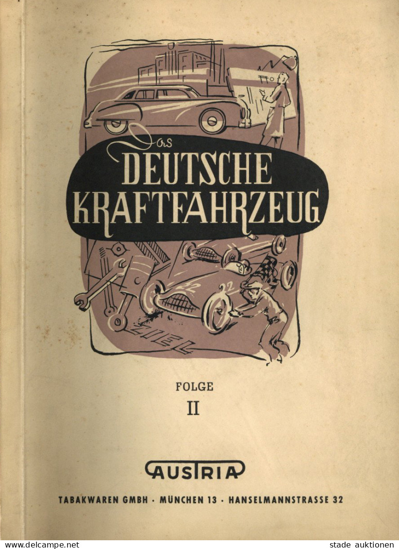 Sammelbild-Album Deutsche Kraftfahrzeug Folge II, Hrsg. Austria Tabakwaren München, Komplett Mit 250 Bildern Auf 103 S.  - Altri & Non Classificati