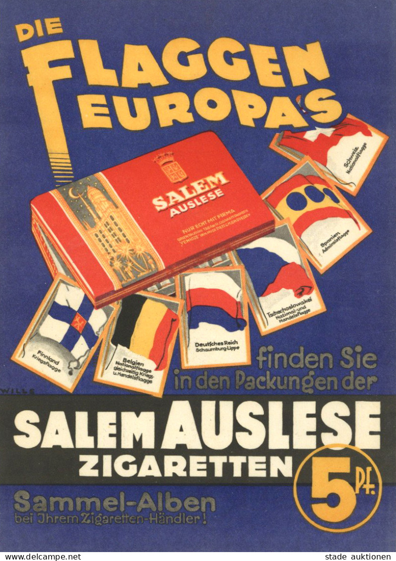 Sammelbild-Album Flyer SALEM Auslese Die Flaggen Europas I-II - Other & Unclassified