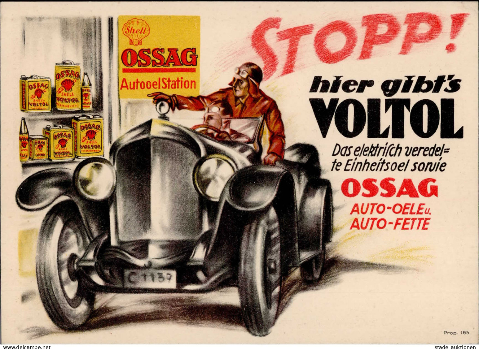 Werbung Düsseldorf Rhenania-Ossag Autooel Stadion Voltol I-II Publicite - Advertising