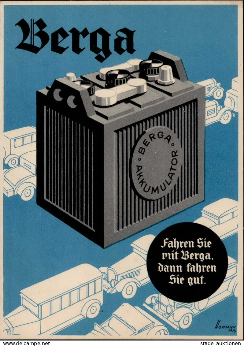Werbung Berga Akkumulator Sign. Hofmann I-II Publicite - Werbepostkarten