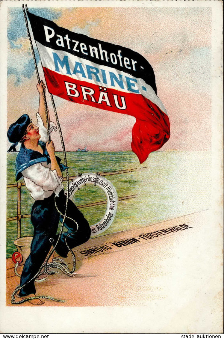 Werbung Bier Berlin Patzenhofer Marine Bräu I-II Publicite Bière - Publicidad