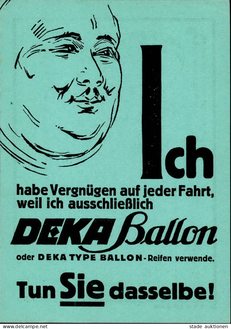 Werbung DEKA Ballon-Reifen 1926 I-II Publicite - Advertising