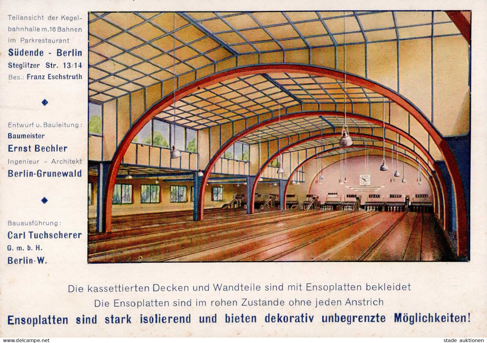 Werbung Berlin Ensoplatten I-II Publicite - Werbepostkarten