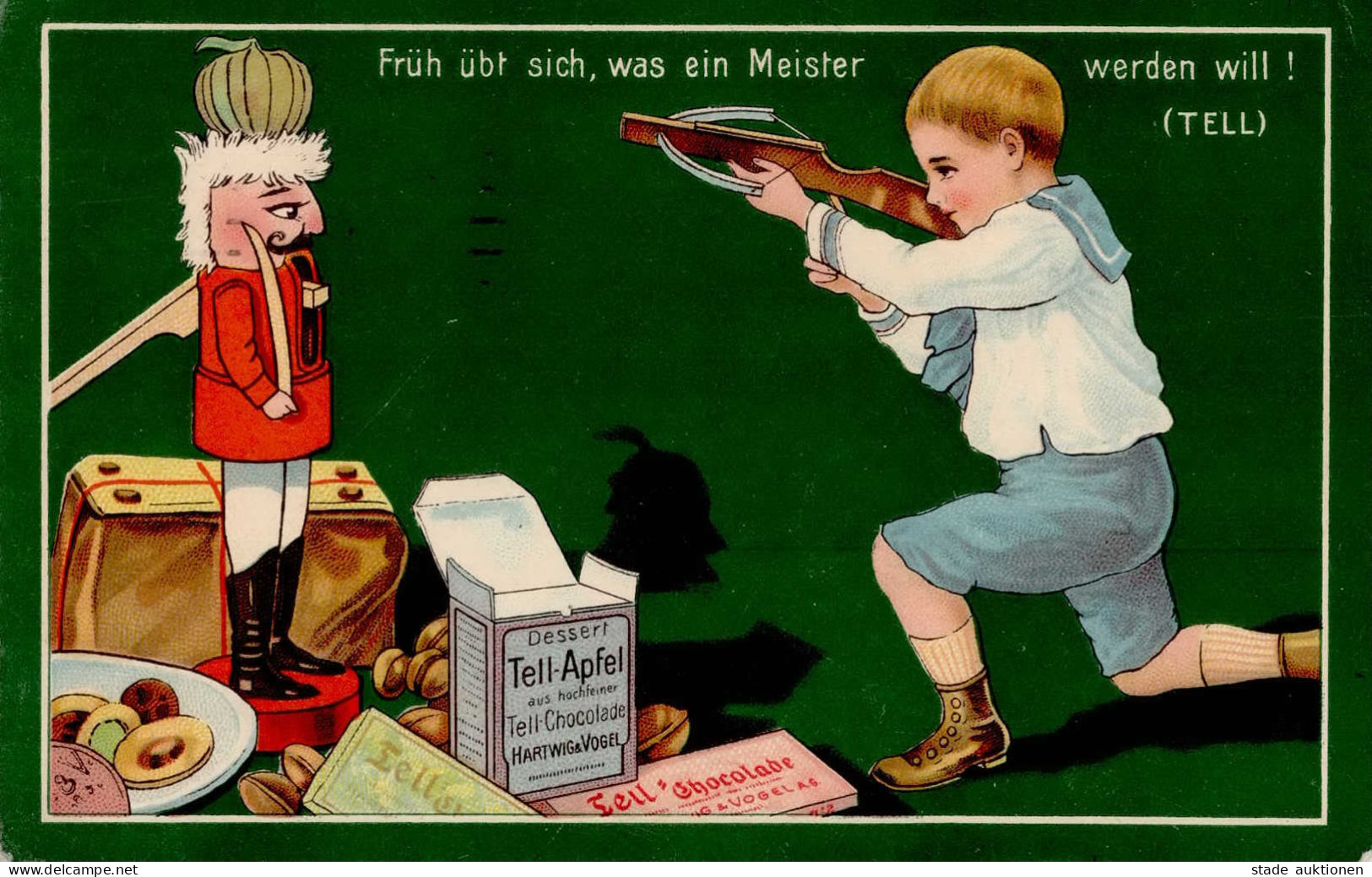 Werbung Dresden Hartwig U. Vogel Schokolade I-II (kl. Eckbug) Publicite - Pubblicitari