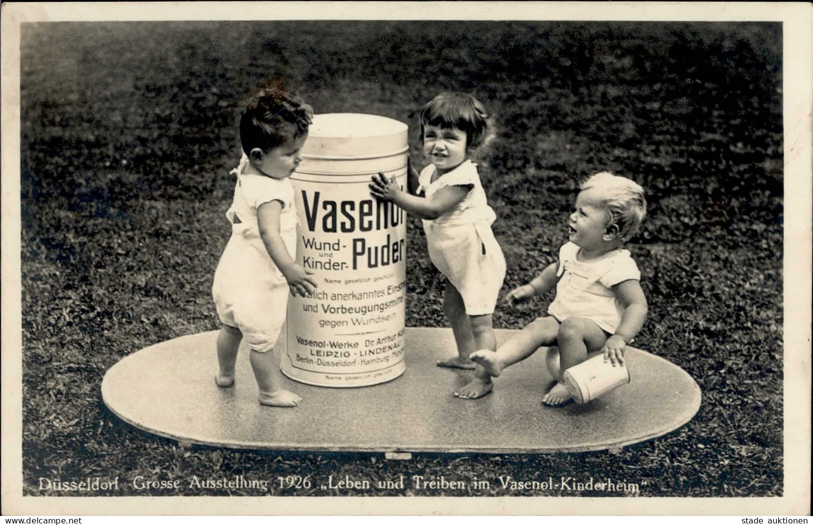 Werbung Düsseldorf Vasenol-Werke Vasenol-Puder Große Ausstellung 1926 I-II Expo Publicite - Werbepostkarten