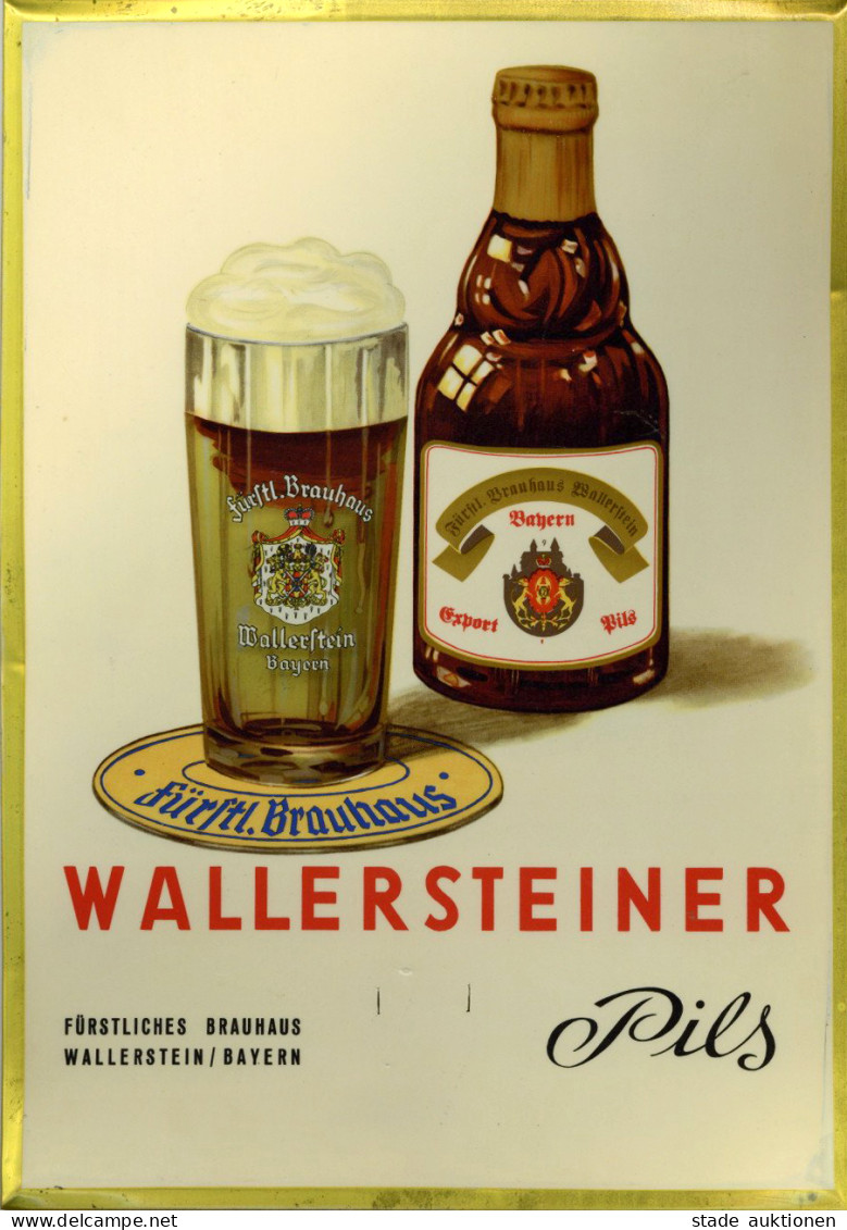 Bier Reklame-Schild Kein Metall (23x33 Cm) Wallersteiner Pils II Bière - Bierbeek