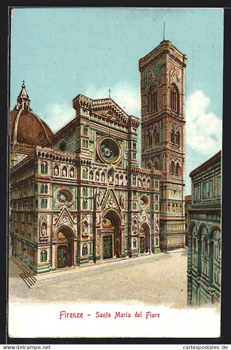 Lithographie Firenze, Santa Maria Del Fiore  - Firenze (Florence)