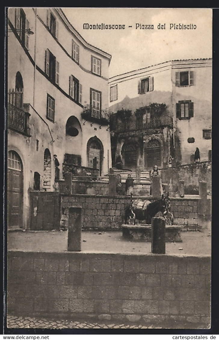 Cartolina Montefiascone, Piazza Del Plebiscito  - Other & Unclassified
