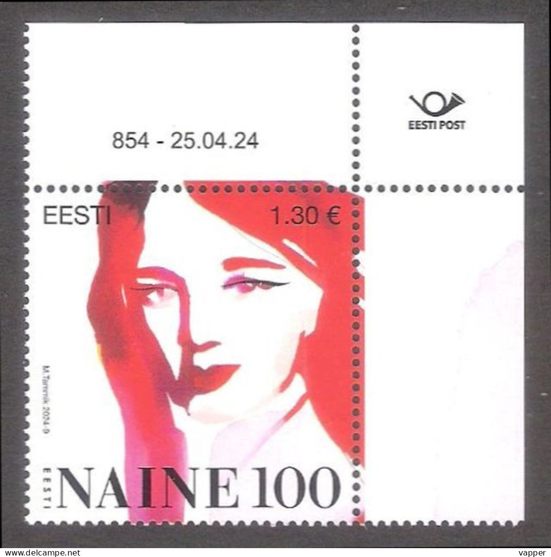 The Magazine Eesti Naine 100 Estonia 2024 MNH Corner Stamp With Issue Nr  Mi 1102 - Estland
