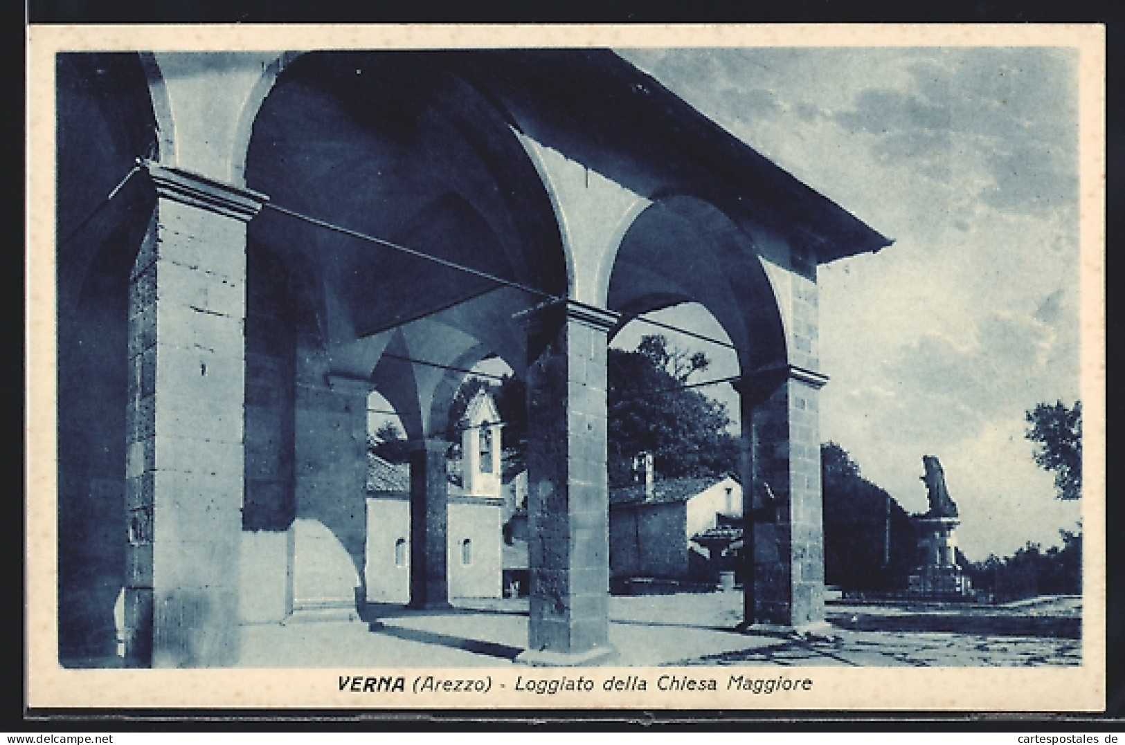 Cartolina Verna /Arrezo, Loggiato Della Chiesa Maggiore  - Andere & Zonder Classificatie