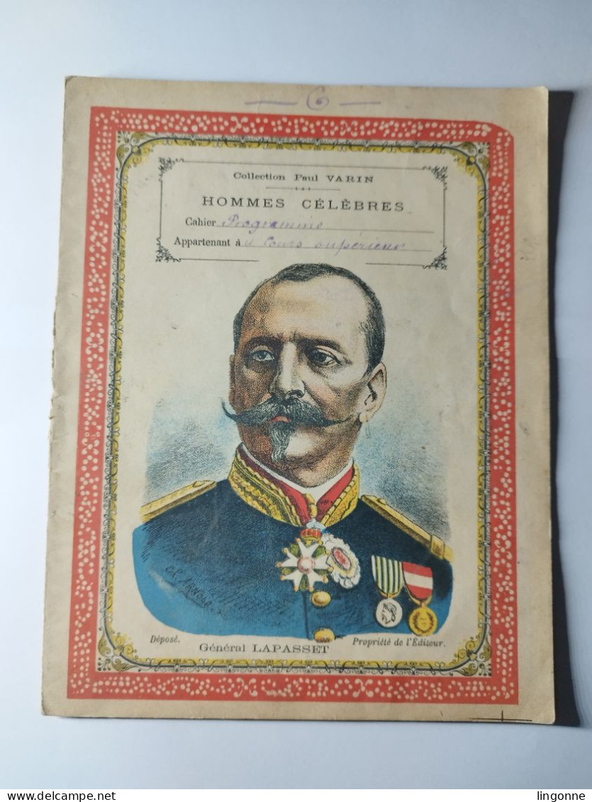 Protège-Cahier/Couverture HOMMES CELEBRES Général LAPASSET Collection Paul VARIN Cours Supérieur - Schutzumschläge