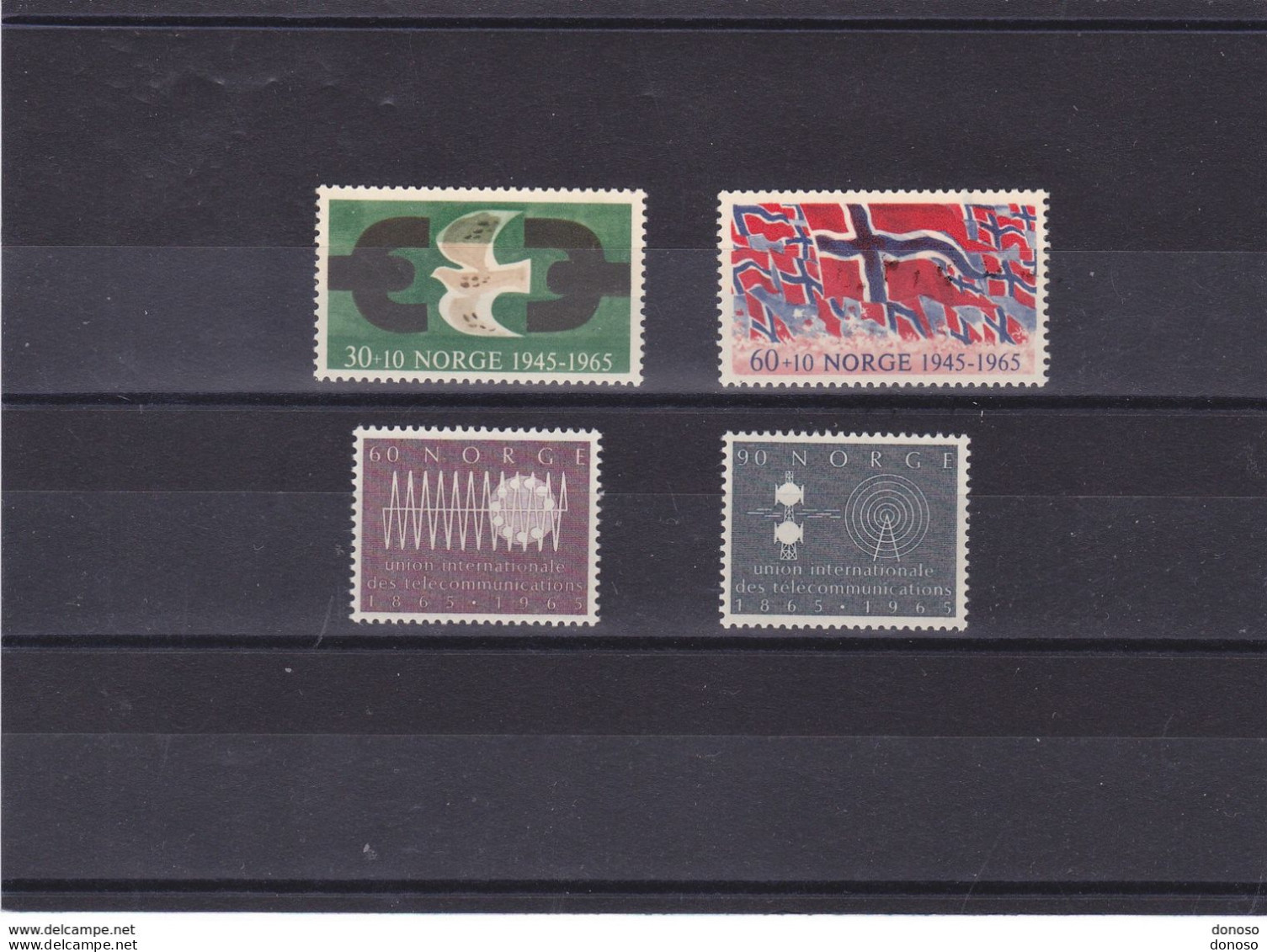 NORVEGE 1965 UIT, Libération Yvert 480-481 + 482-483 NEUF** MNH - Nuovi