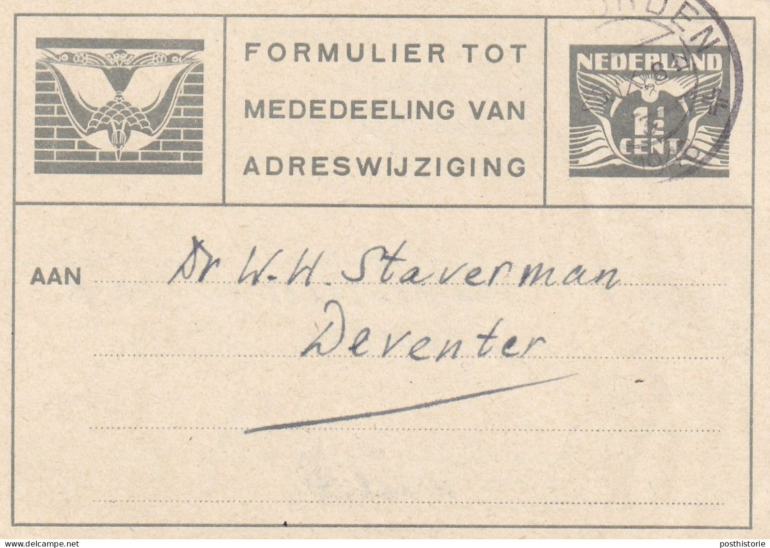 20 verschillende adreswijzigingen 1921 / 1980