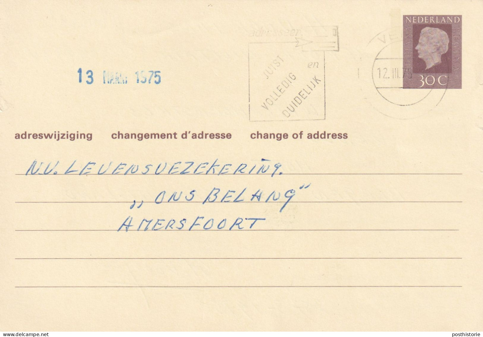 20 verschillende adreswijzigingen 1921 / 1980