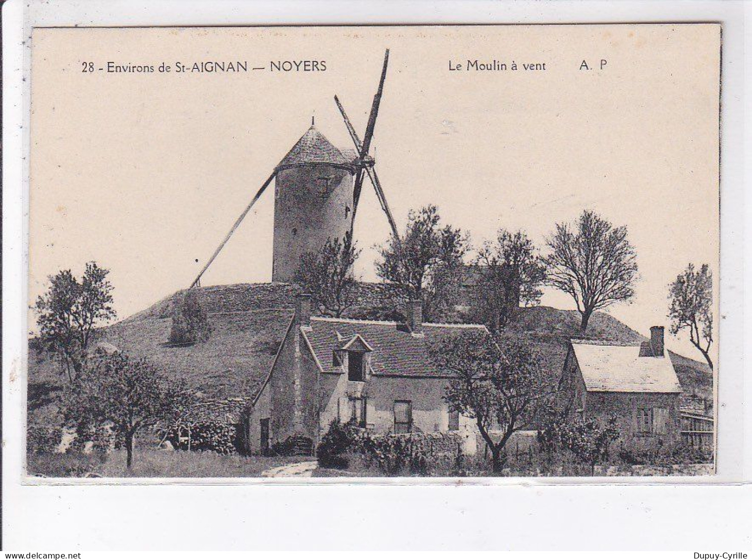 Environs SAINT-AIGNAN NOYERS: Le Moulin à Vent - Très Bon état - Saint Aignan