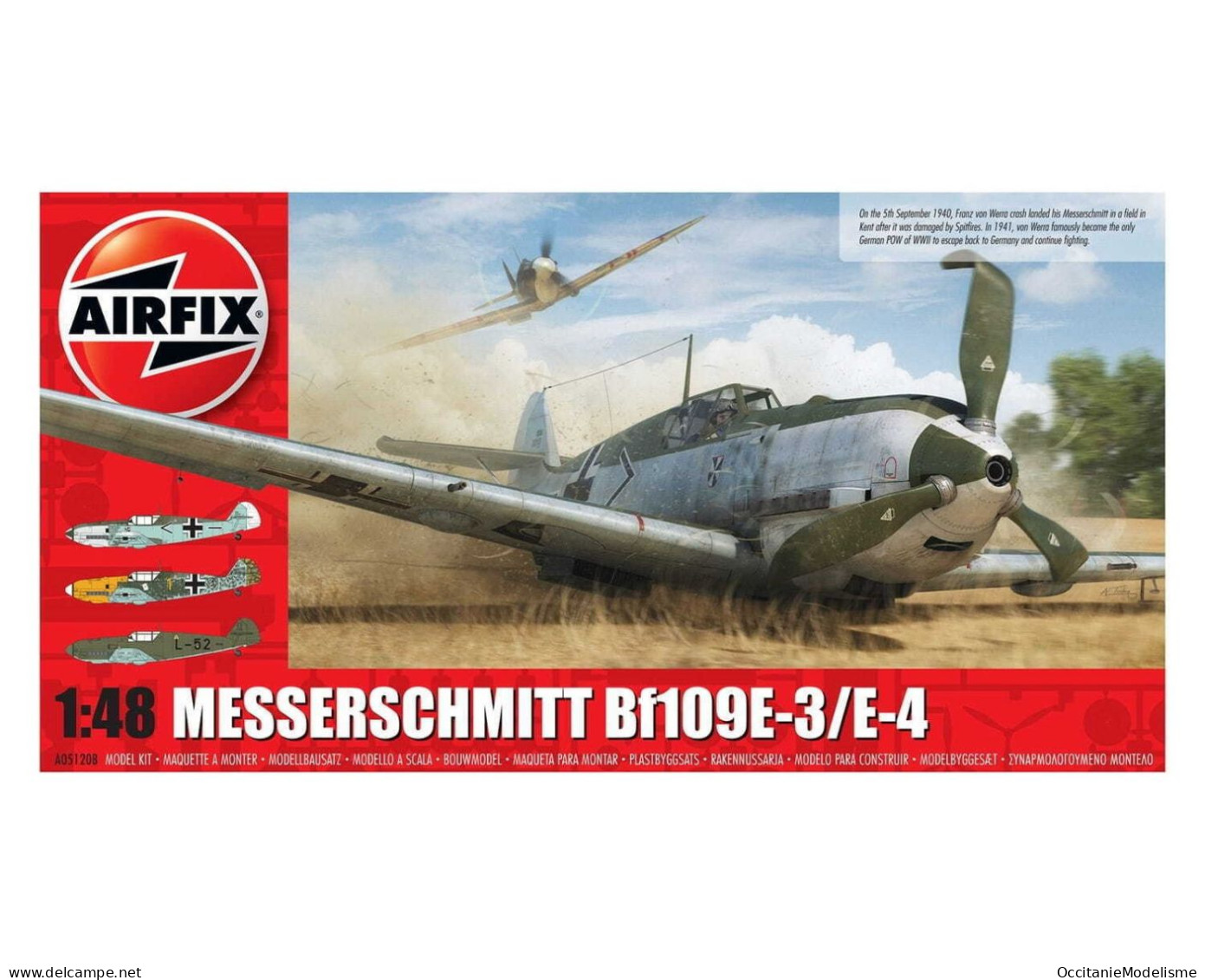 Airfix - MESSERSCHMITT Bf109E E-3 / E-4 Maquette Kit Plastique Réf. A05120B Neuf NBO 1/48 - Vliegtuigen