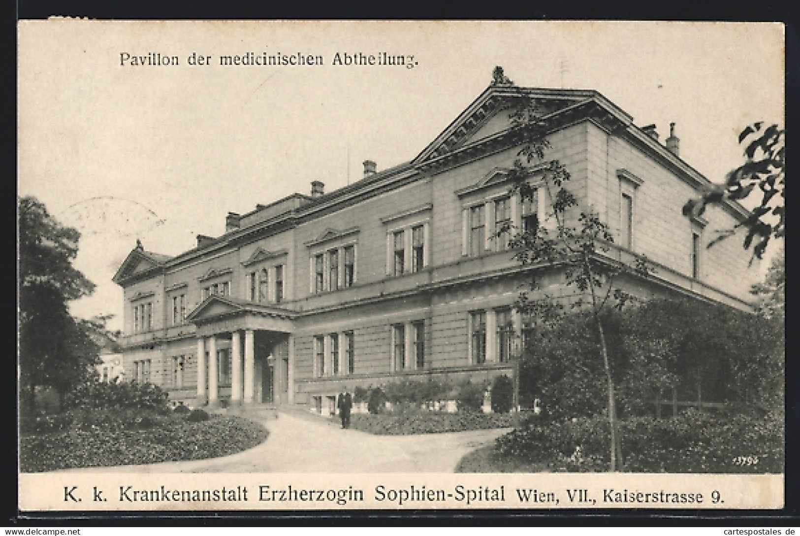 AK Wien, K. K. Krankenanstalt Erzherzogen Sophien-Spital, Kaiserstrasse 9, Pavillon Der Medizinischen Abteilung  - Other & Unclassified
