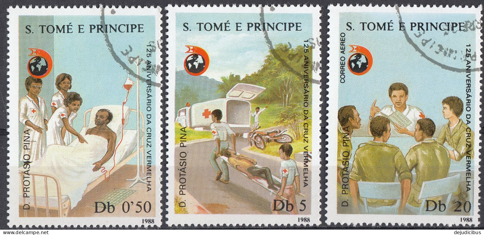 S. TOME' E PRINCIPE - 1988 - Serie Completa Di 2 Valori Usati: Yvert 931J/931K E Posta Aerea 26 - São Tomé Und Príncipe