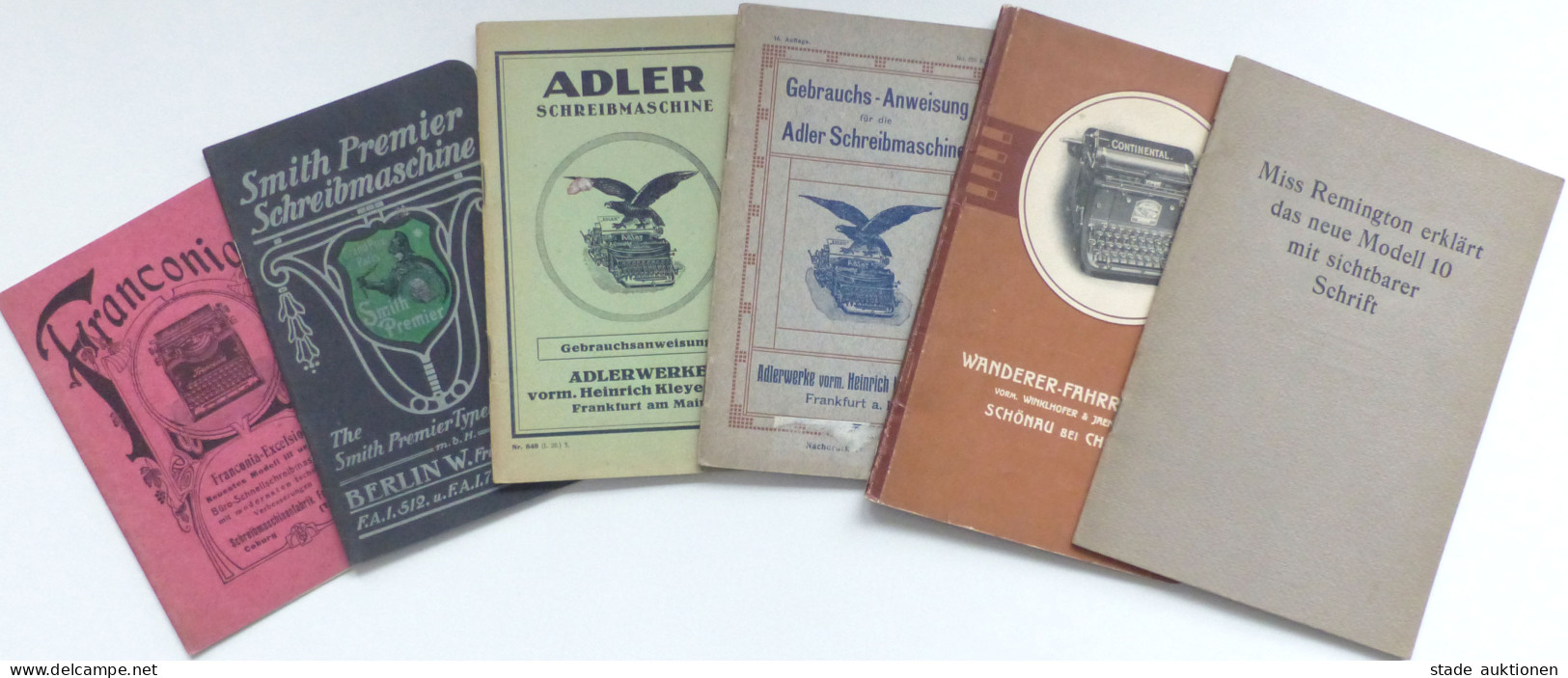 Beruf 6 Versch. Gebrauchsanweisungen Für Schreibmaschinen Ca. 1900-1920 II - Koehler, Mela