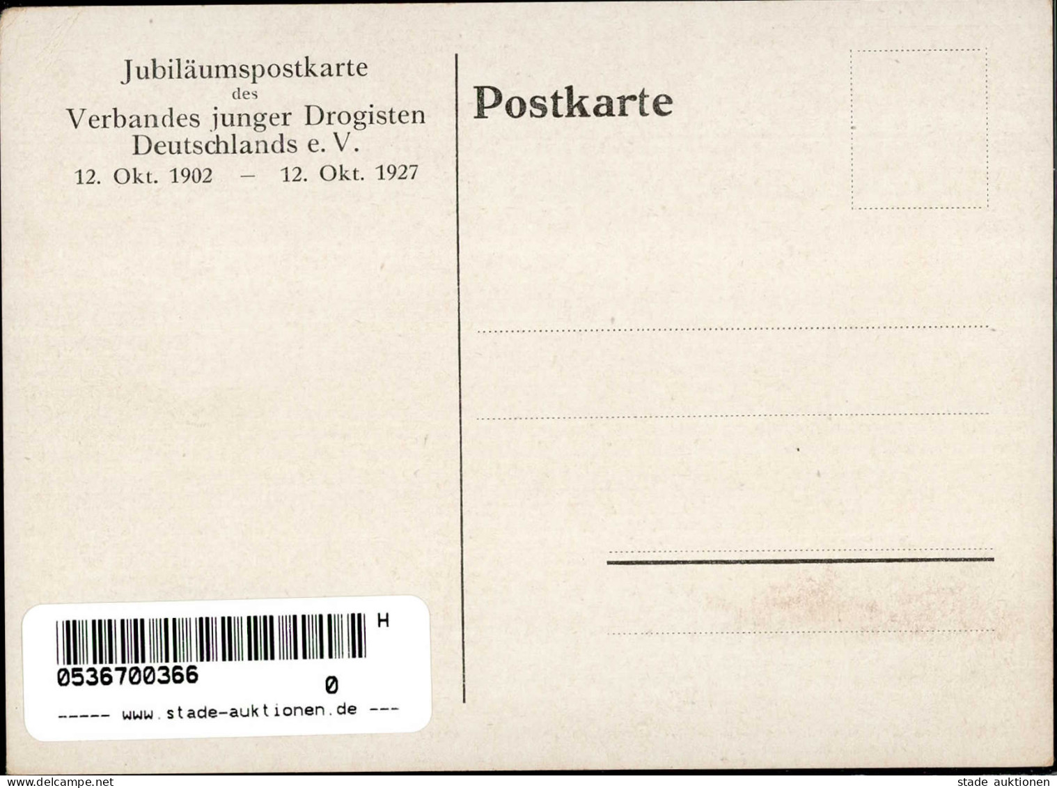 Verband Junger Drogisten 25jähriges Jubiläum 1927 I-II - Köhler, Mela