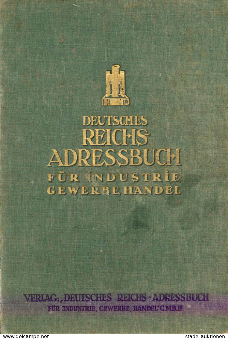Industrie Buch Deutsches Reichs-Adressbuch Für Industrie, Gewerbe Und Handel 1937 Band I, 2170 S. II (Buchrücken Gelöst) - Industrial