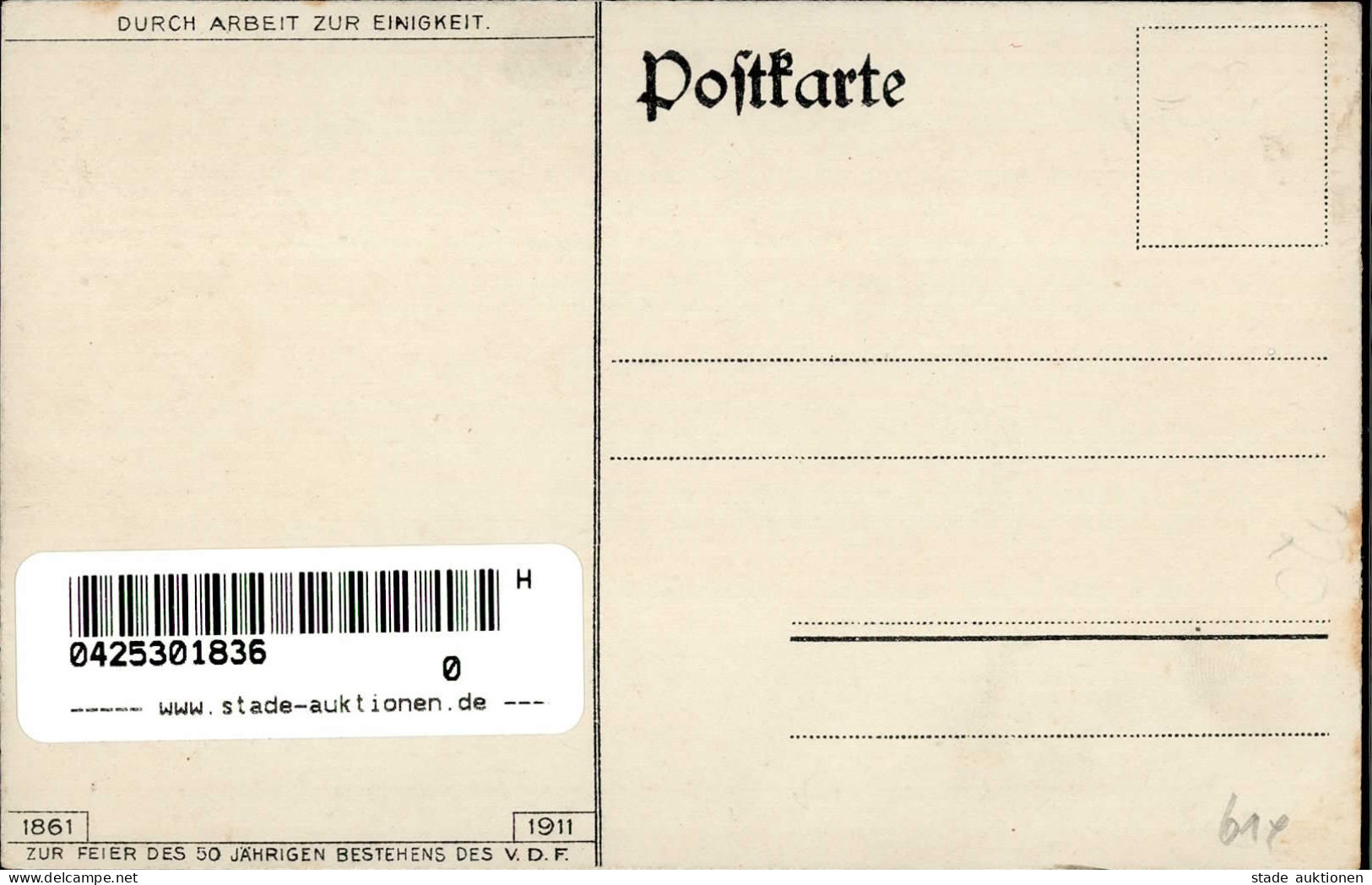 Industrie 50. Jähriges Bestehen Der VDF 1911 Sign. Grätz I-II - Industrial