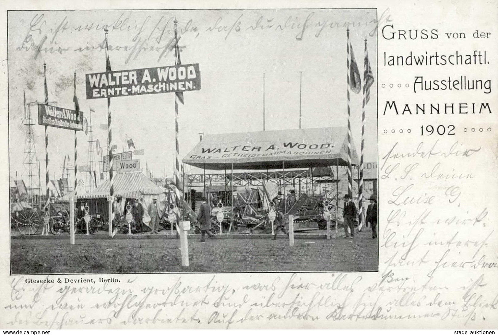 Landwirtschaft - Gruss Von Der LANDWIRTSCHAFTLICHEN AUSSZELLUNG MANNHEIM 1902 - Ernte-Maschinen Walter A.Wood I Paysans  - Other & Unclassified