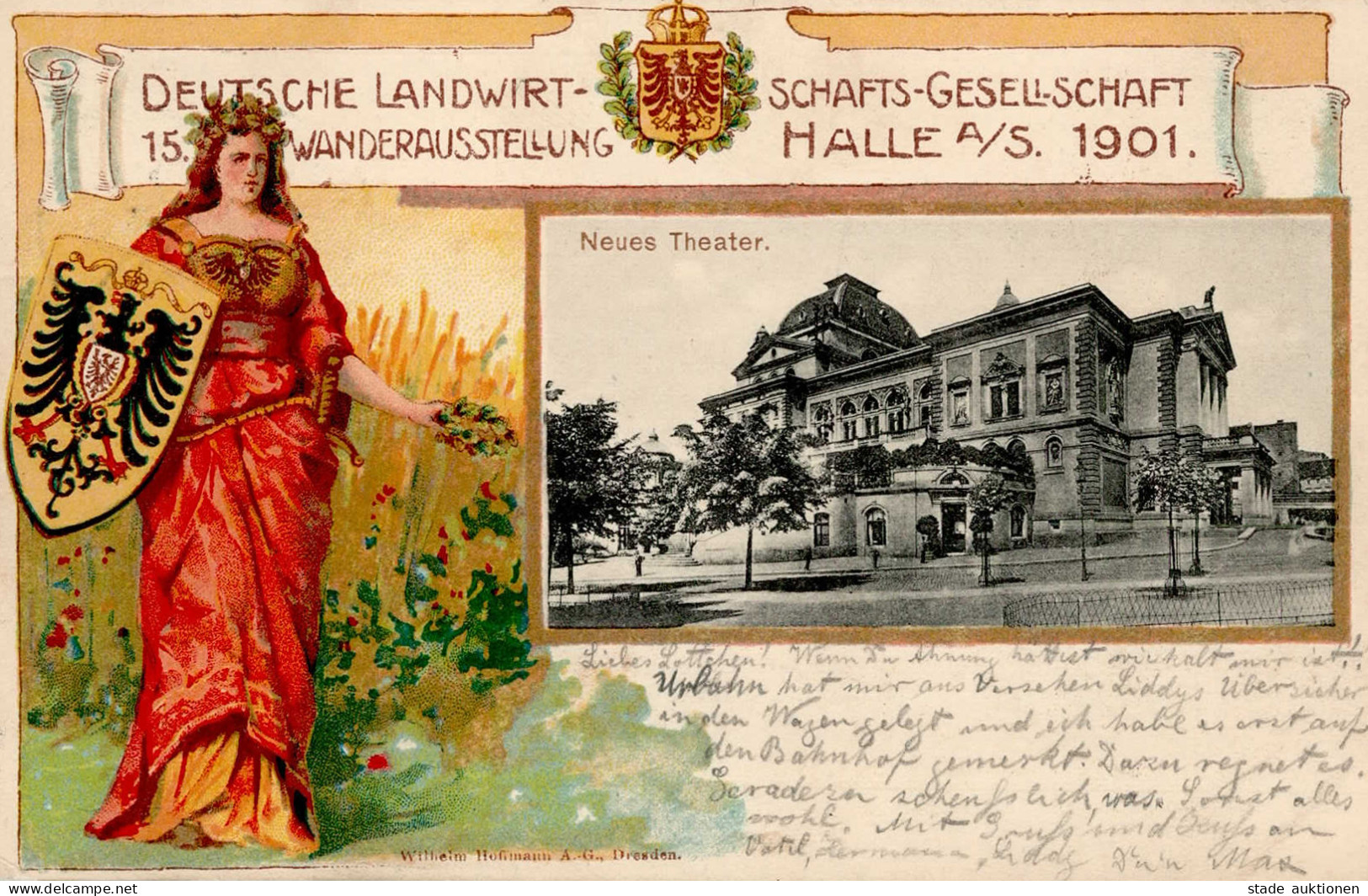 Landwirtschaft - LANDWIRTSCHAFTLICHE AUSSTELLUNG HALLE,Saale 1901 Mit Klarem S-o V. 18.6.01 I Paysans - Other & Unclassified