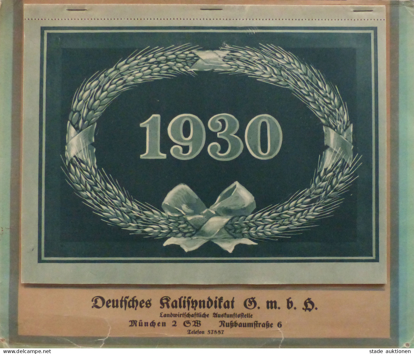 Landwirtschaft Deutsches Kalisyndikat GmbH Landwirtschaftliche Auskunftsstelle Kalender 1930 II Paysans - Other & Unclassified