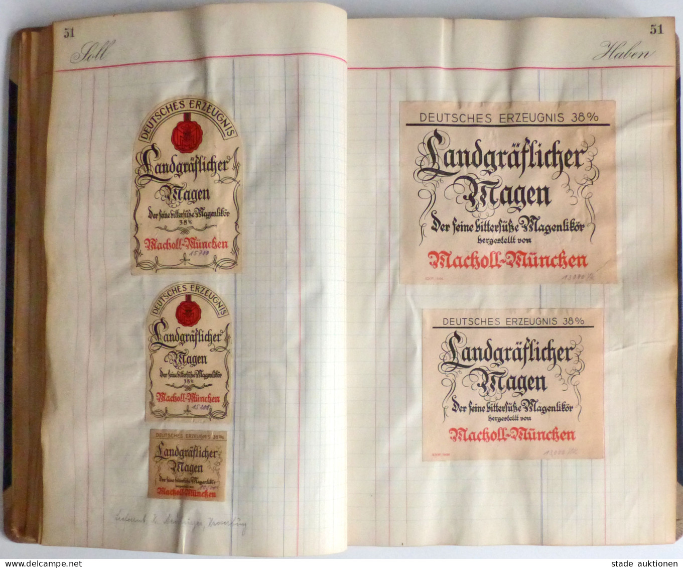 Wein Album Mit Ca. 150 Weinetiketten Und Preislisten Der Weinbrennerei Macholl München II Vigne - Other & Unclassified