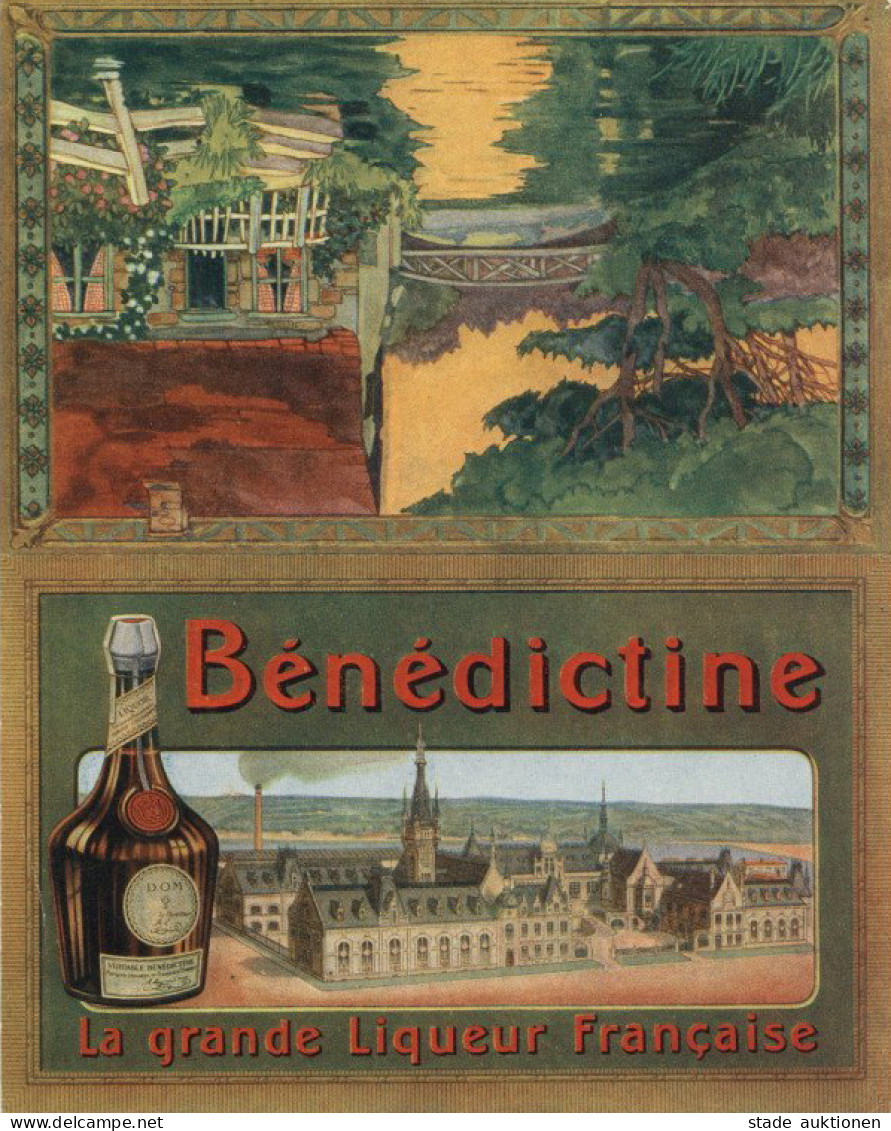 Wein Menukarte Benedictine La Grande Liquer Francaise 1892 I-II Vigne - Sonstige & Ohne Zuordnung