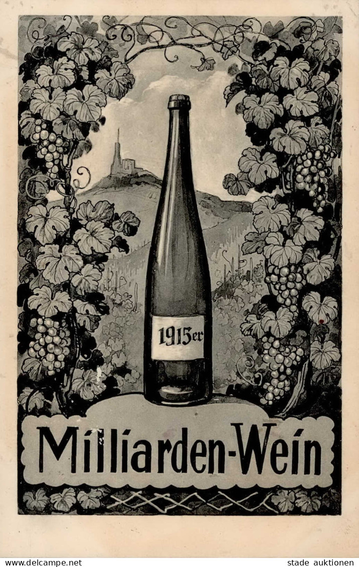 Wein Milliarden-Wein 1915er I-II (kl. Eckbug) Vigne - Other & Unclassified