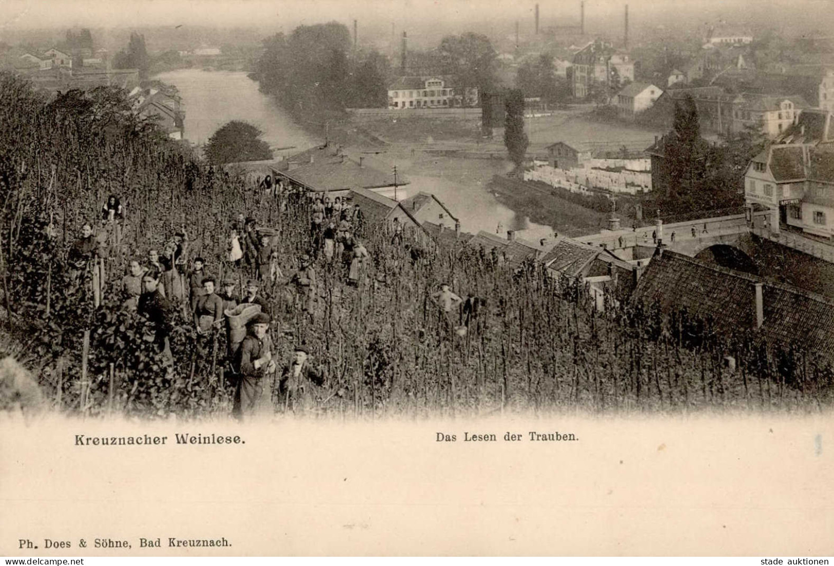 Wein Bad Kreuznach Kreuznacher Weinlese II (RS Beschädigt, Kl. Eckbug) Vigne - Otros & Sin Clasificación