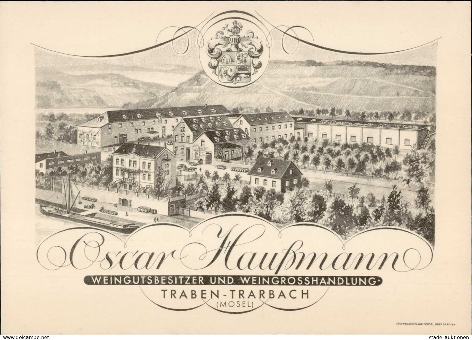 Wein Traben-Trarbach Oskar Haußmann Werbe-AK I-II Vigne - Autres & Non Classés