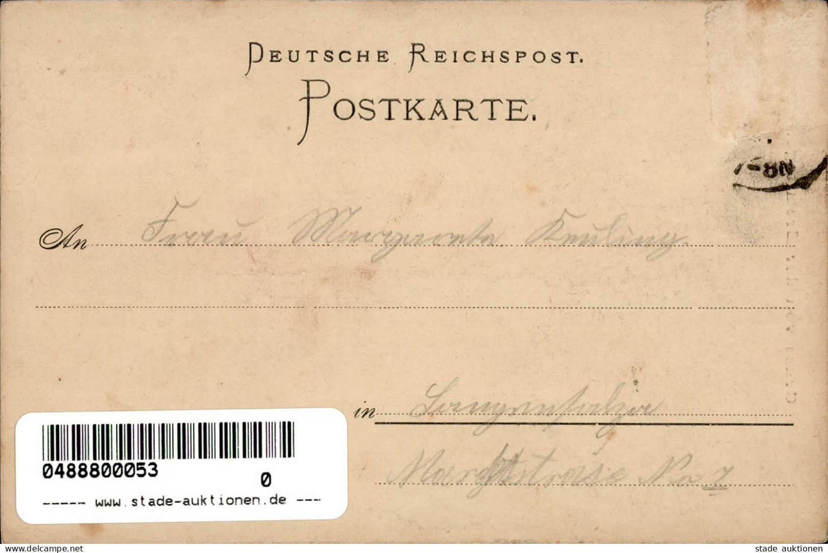 Arnstadt (o-5210) Gruss Von Der Eremitage 1887 I-II (Marke Entfernt, Fleckig) - Sonstige & Ohne Zuordnung