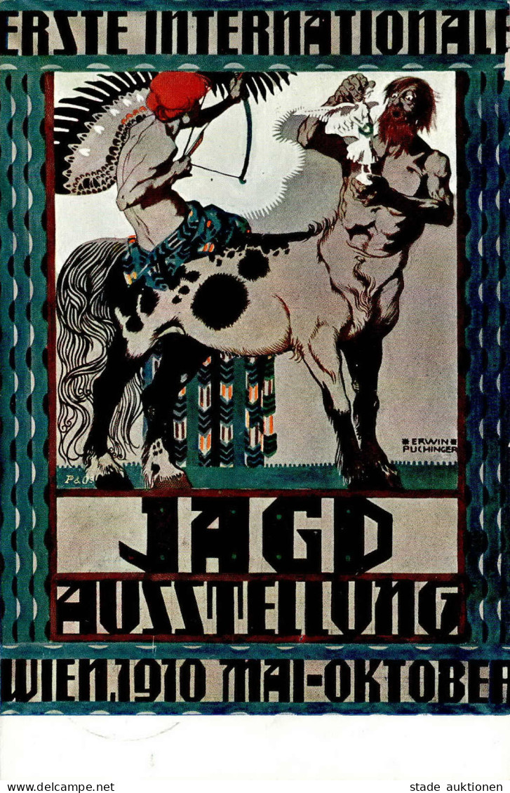 Ausstellung Wien 1. Int. Jagdaustellung 1910 Sign. Puchinger, Erwin I-II Expo - Ausstellungen