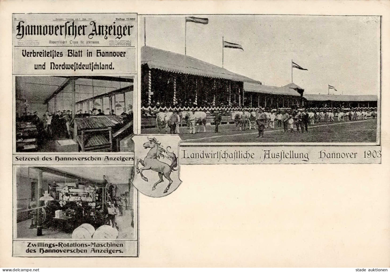 Ausstellung Hannover Landwirtschaftliche Ausstellung 1903 I-II (Eckbug) Expo - Exposiciones