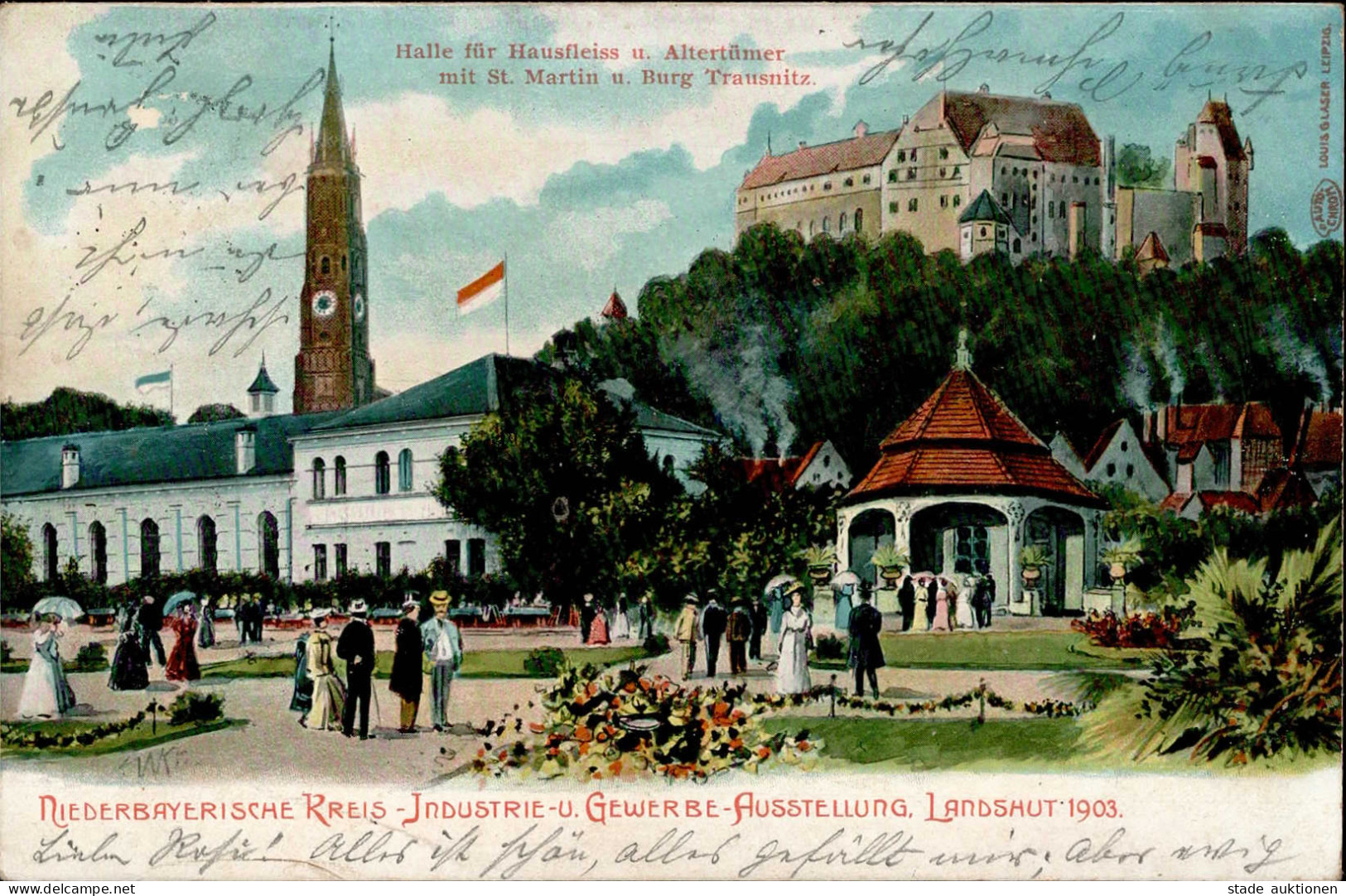 Ausstellung Landshut Niederbay. Kreis-Industrie U. Gewerbeausstellung 1903 I-II Expo - Expositions
